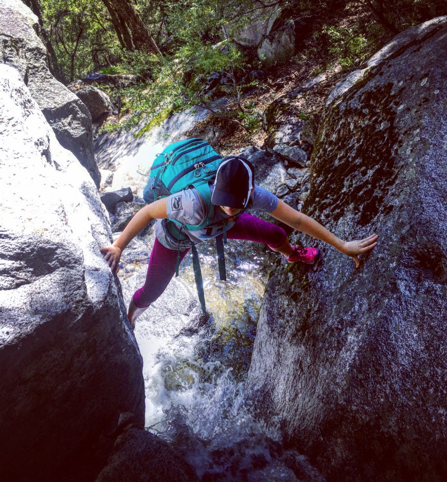 Climbing up Yosemite Creekbed.JPG