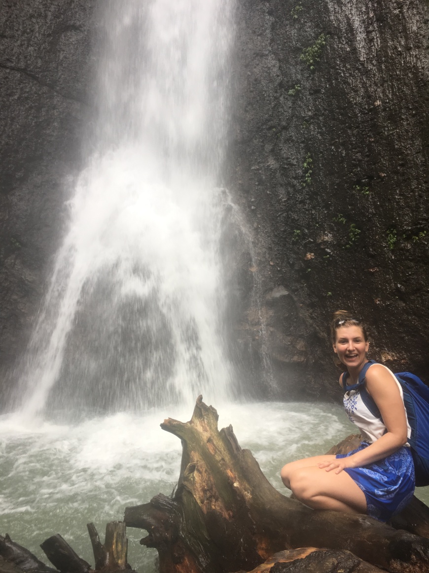 Enjoying the remote Air Terjun Guripak waterfall in Lombok Indonesia